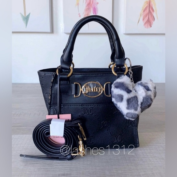 JUICY COUTURE Bag Medallion Mini Crossbody Tote - Black - Picture 1 of 8